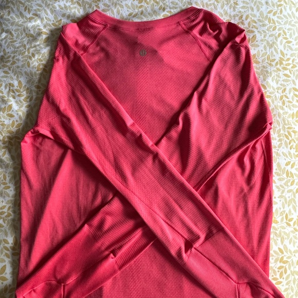Lululemon Dark Salmon long sleeve tee shirt - Picture 3 of 3